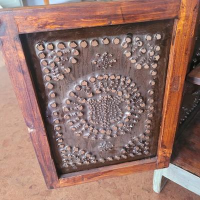 Pie Safe/Cabinet With Punctured Tin Doors & Sides (GB4-EL)