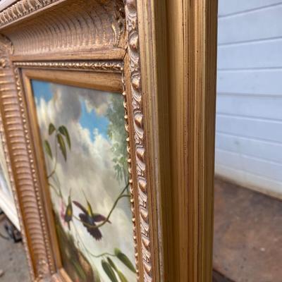 Hummingbird framed painting