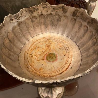 vintage pair tall pedestal bowl compote