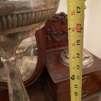 vintage pair tall pedestal bowl compote