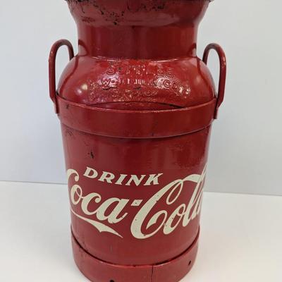 Vintage Steel Coca-Cola Metal Milk Dairy Container