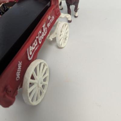Coca-Cola Vintage Cast Iron Horse-Drawn Wagon