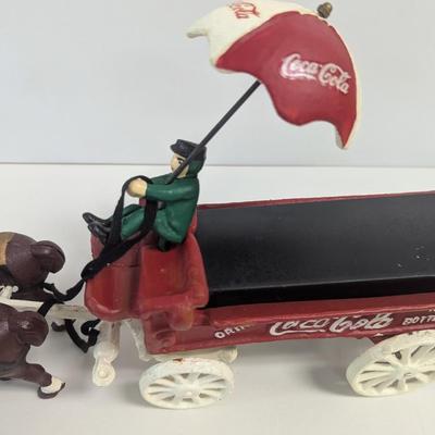 Coca-Cola Vintage Cast Iron Horse-Drawn Wagon