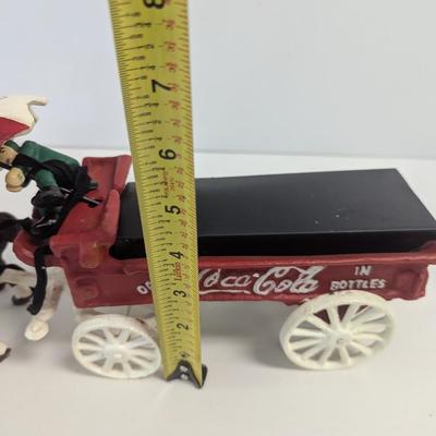 Coca-Cola Vintage Cast Iron Horse-Drawn Wagon