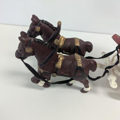 Coca-Cola Vintage Cast Iron Horse-Drawn Wagon