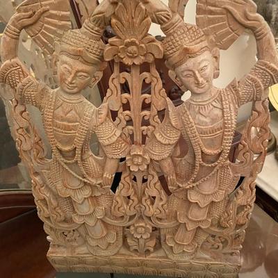Balinese carved wood sculpture
