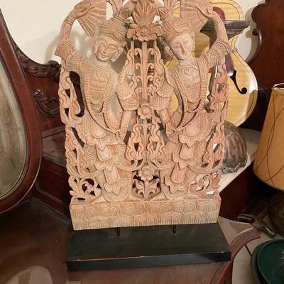 Balinese carved wood sculpture