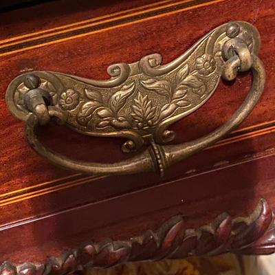Carved detail Antique vanity with mirror