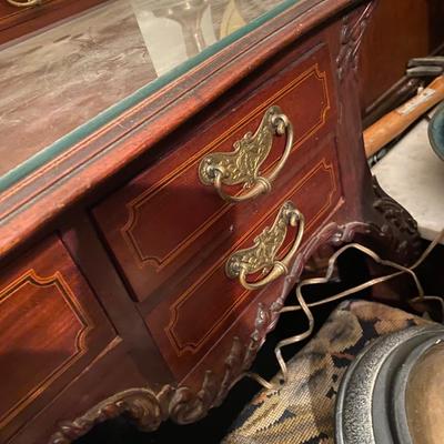 Carved detail Antique vanity with mirror