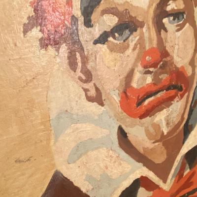 Saddest clown ever painting