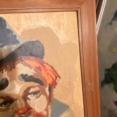 Saddest clown ever painting