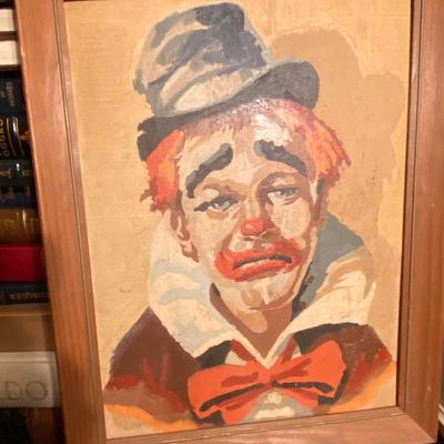 Saddest clown ever painting