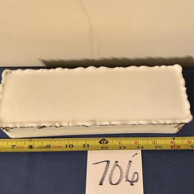 Vintage Milk Glass Trinket Box
