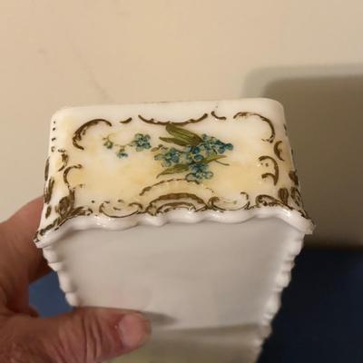 Vintage Milk Glass Trinket Box