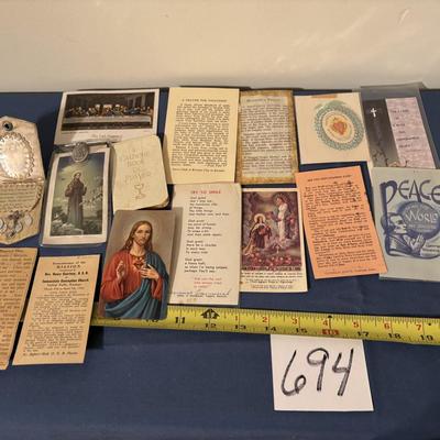 Vintage Catholic Prayer Cards and More