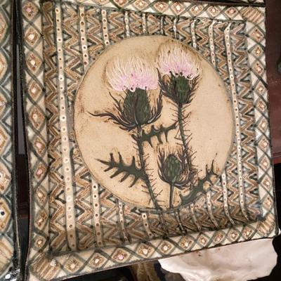 set of 4 flower plates by Mary Vaughn Blake