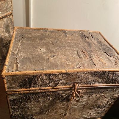 Two boxes with Bark Surface, VERY COOL!