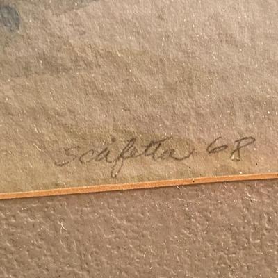 Small boat watercolor signed