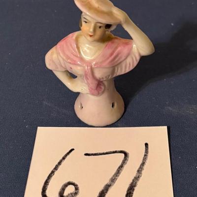 Vintage Pin Cushion Doll Tops