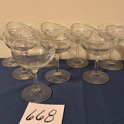 Pretty Etched Cocktail Glasses
