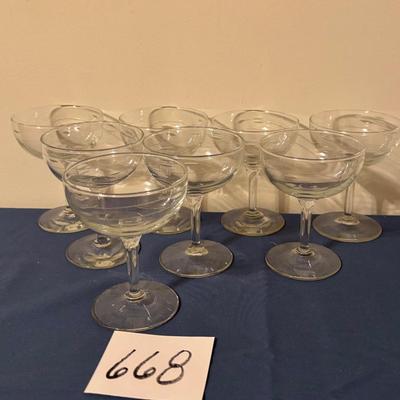 Pretty Etched Cocktail Glasses