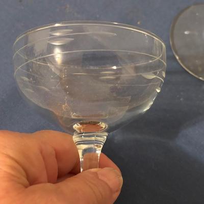 Pretty Etched Cocktail Glasses