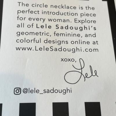 Lele Sadoughi silver tone necklace