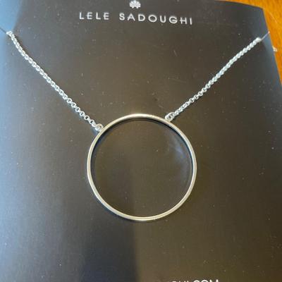 Lele Sadoughi silver tone necklace