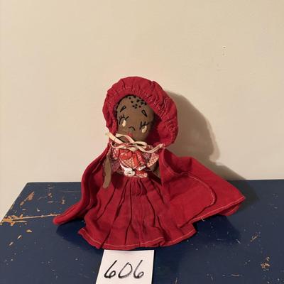 Vintage Handmade Doll with Cape