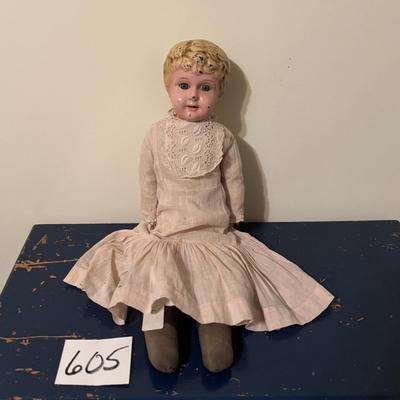 Vintage Leather Jointed Doll