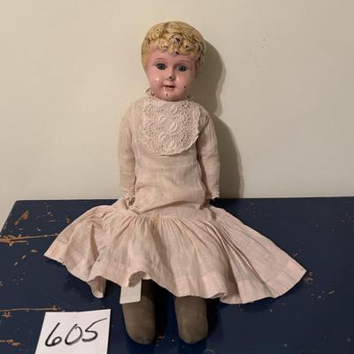 Vintage Leather Jointed Doll