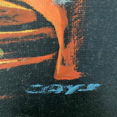 Abstract ORIGINAL Cay-Skot Mid Century Vessel Still Life Oil