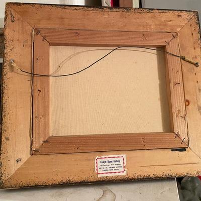 Vintage impressionistic Paris street scene in ornate frame