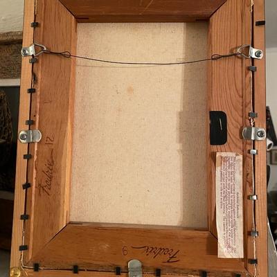 VIntage seascape Marsh Reeds painting