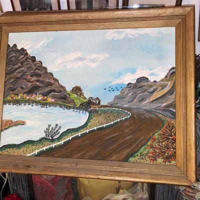 Naive painting The Open Road by Maplewood artist Ludwig Lotte