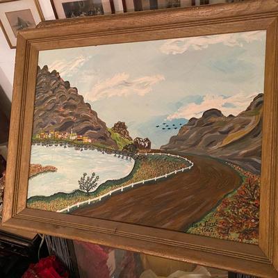 Naive painting The Open Road by Maplewood artist Ludwig Lotte