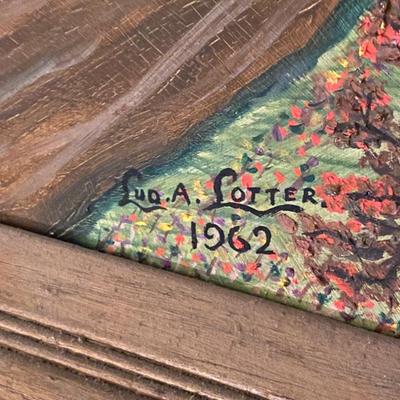 Naive painting The Open Road by Maplewood artist Ludwig Lotte