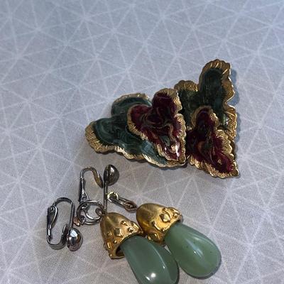 Gold toned clip on earrings