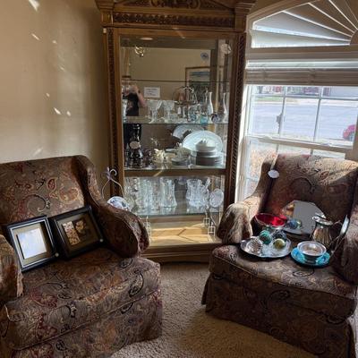 Lot 19: Curio, Chairs & More