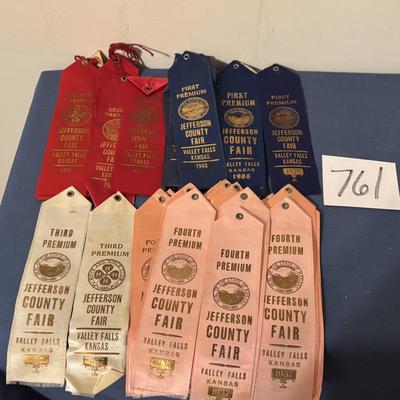 Vintage 1930-40 Jefferson Co. Fair Ribbons
