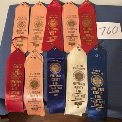 Vintage 30-40s Jefferson Co. Ribbons