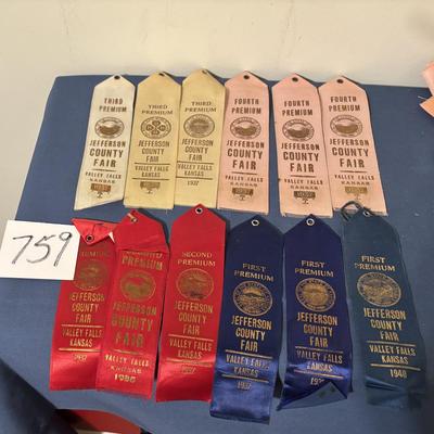 Vintage 30-40 Jefferson Co. Ribbons