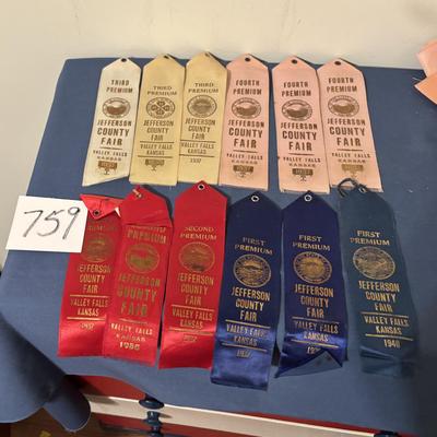 Vintage 30-40 Jefferson Co. Ribbons