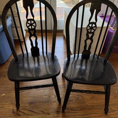 BLACK KIDS TABLE, CHAIRS