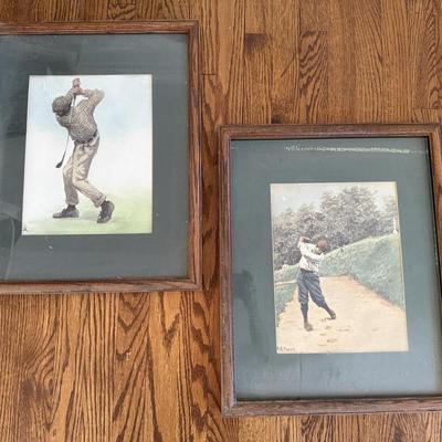 FRAMED AB FROST GOLF PRINT PAIR