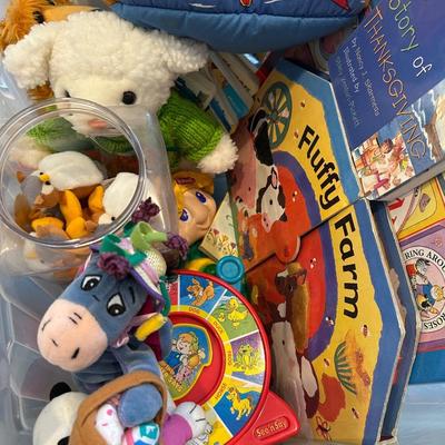 KIDS BOOKS AND TOYS LOT