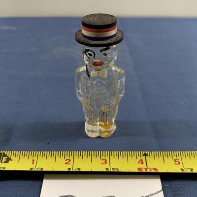 Vintage Lilac Lioret Glass Man Perfume Bottle