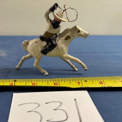 1930s Vintage Manila Barclay Lead Masked Cowboy