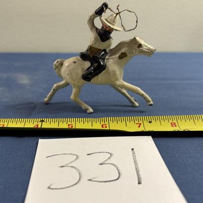 1930s Vintage Manila Barclay Lead Masked Cowboy