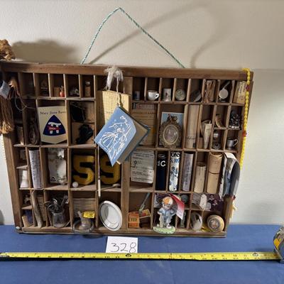 Vintage Printer Box Full of Memorabilia
